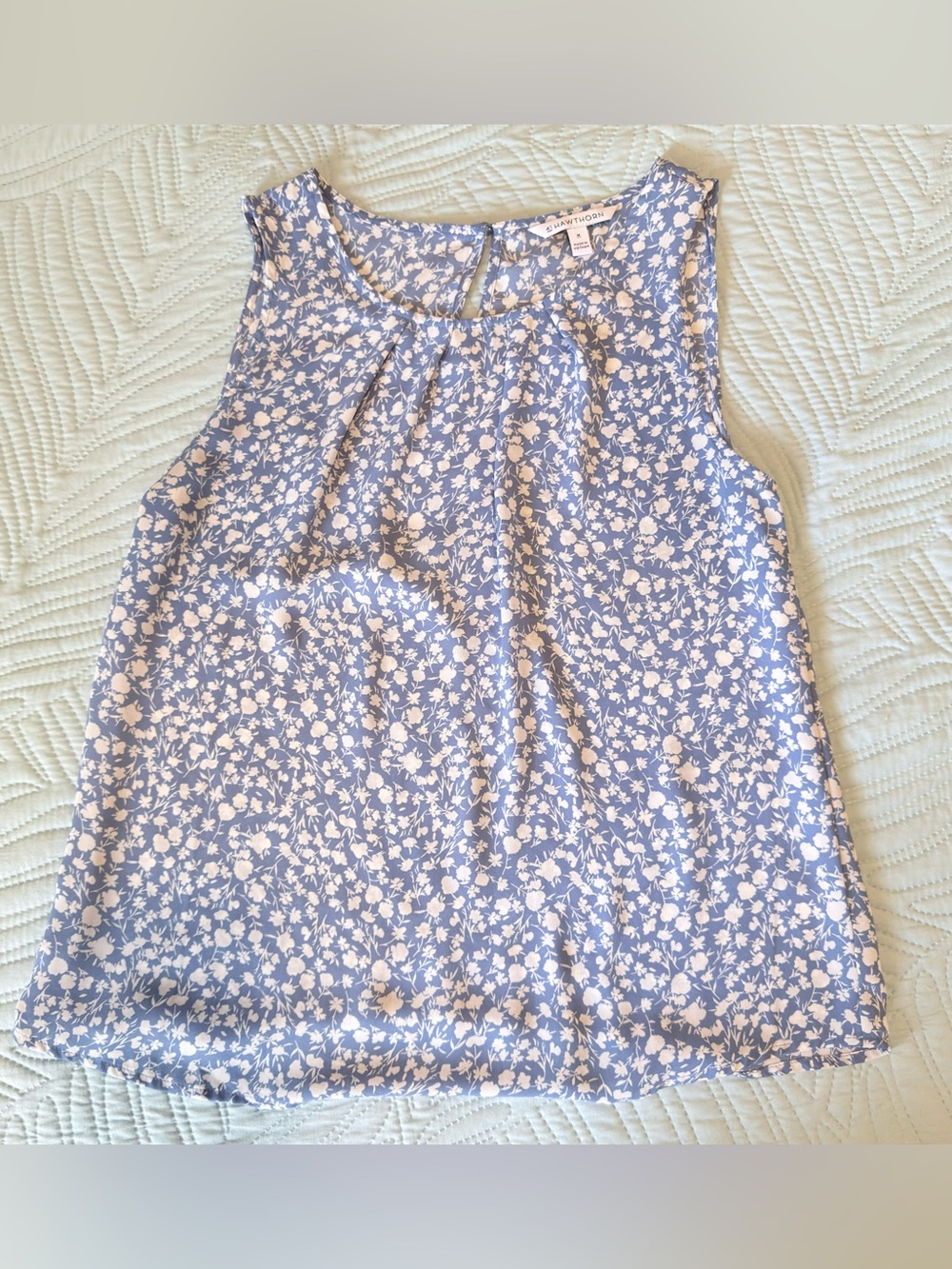 41 Hawthorn Lavender Floral Sleeveless Shell Top Size M